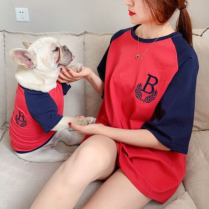 B Oversized T-Shirt Matching for Owner and Pet