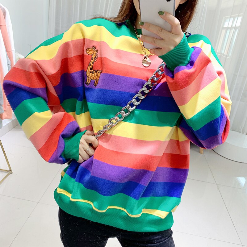 Rainbow Matching Sweater for Owner and Pet Dog