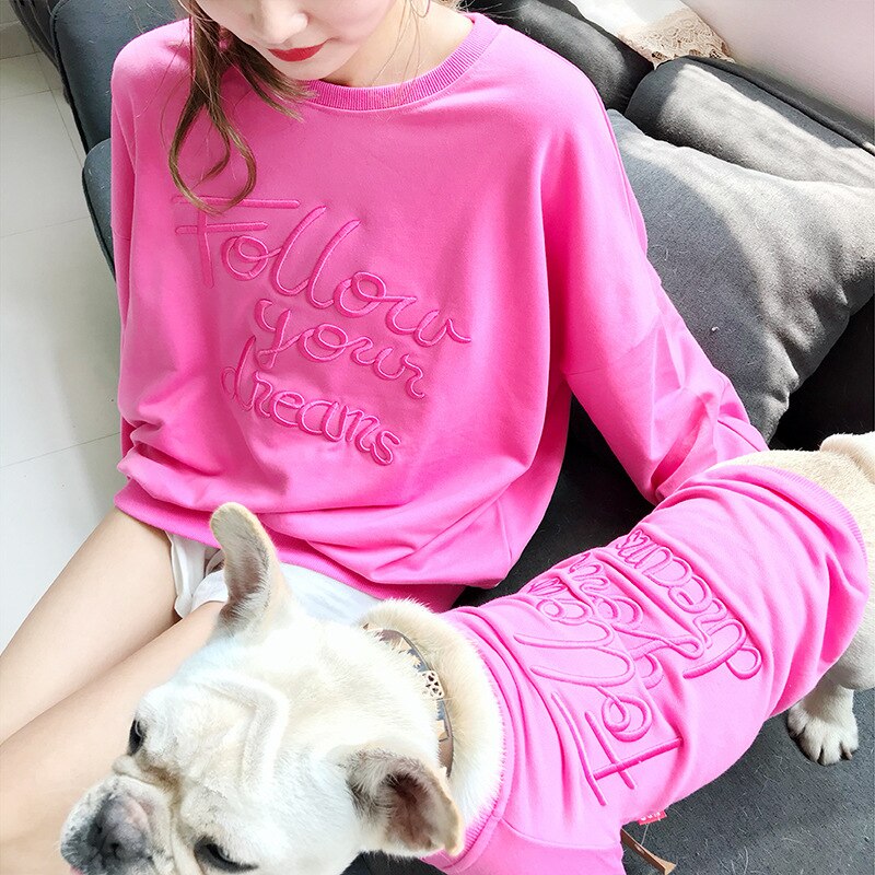 Follow Your Dreams Matching Sweatshirts For Owner and Pet Dog