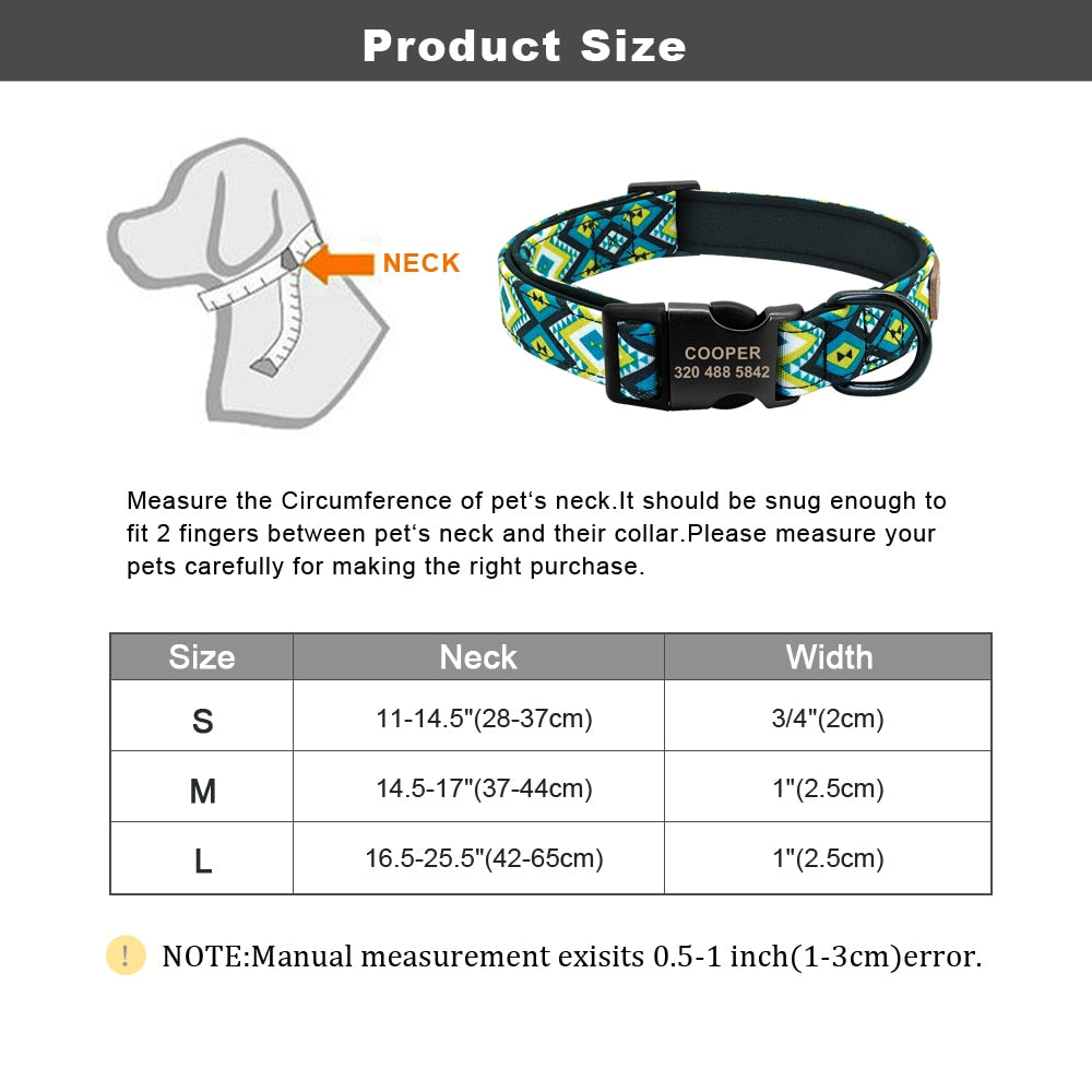 Personalized Nylon Dog Collars