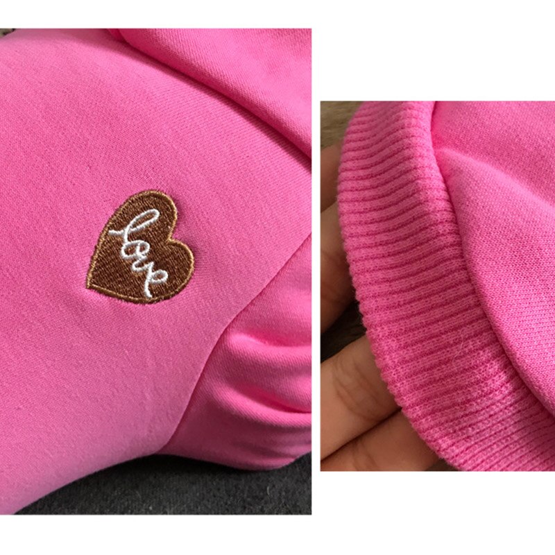 Love Heart Matching Hoodie For Owner and Pet Dog