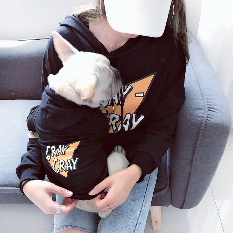 Cray Cray Matching Hoodies for Owner and Pet Dog