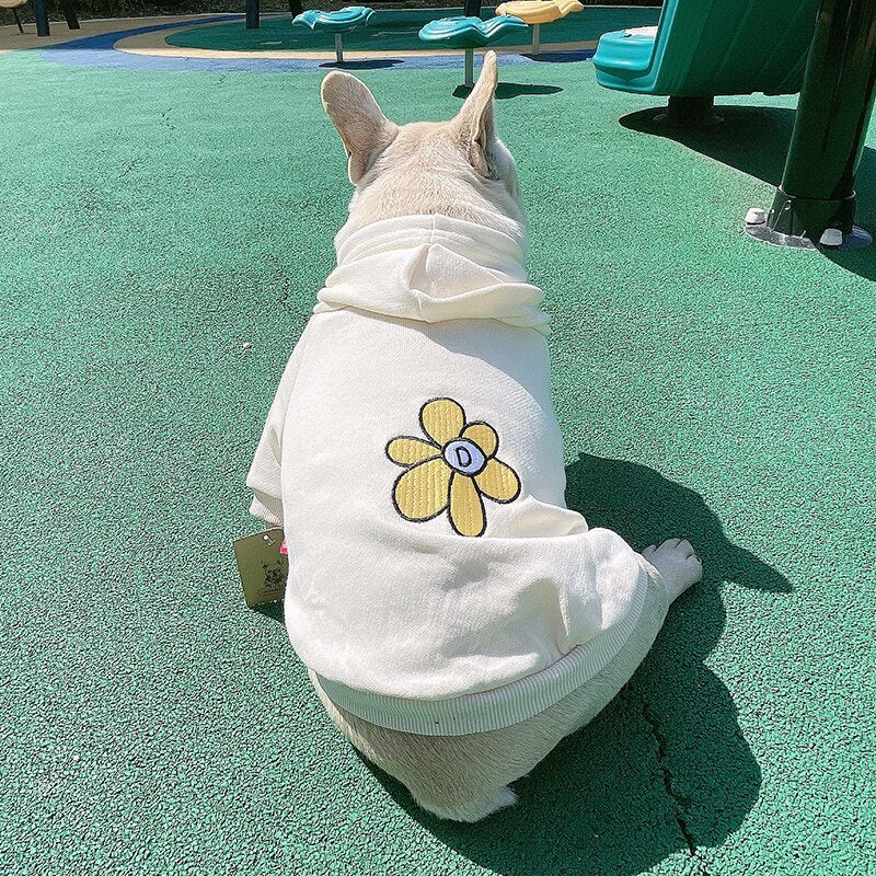 Flower Pattern Matching Hoodie For Owner and Pet Dog