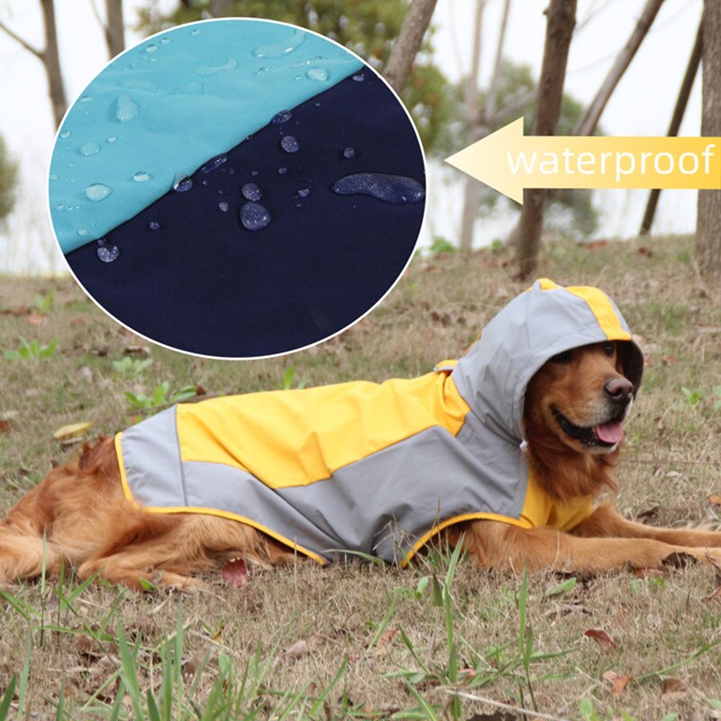 Breathable Waterproof Dog Rain Coat with Hood Jackets