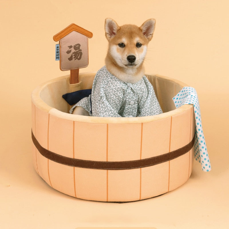 Comfy Japanese Style Bathtub Pool Pet Cat Dog Bed
