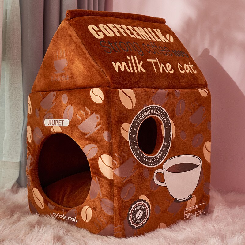 Kawaii Japanese Milk Carton Cat Bed House