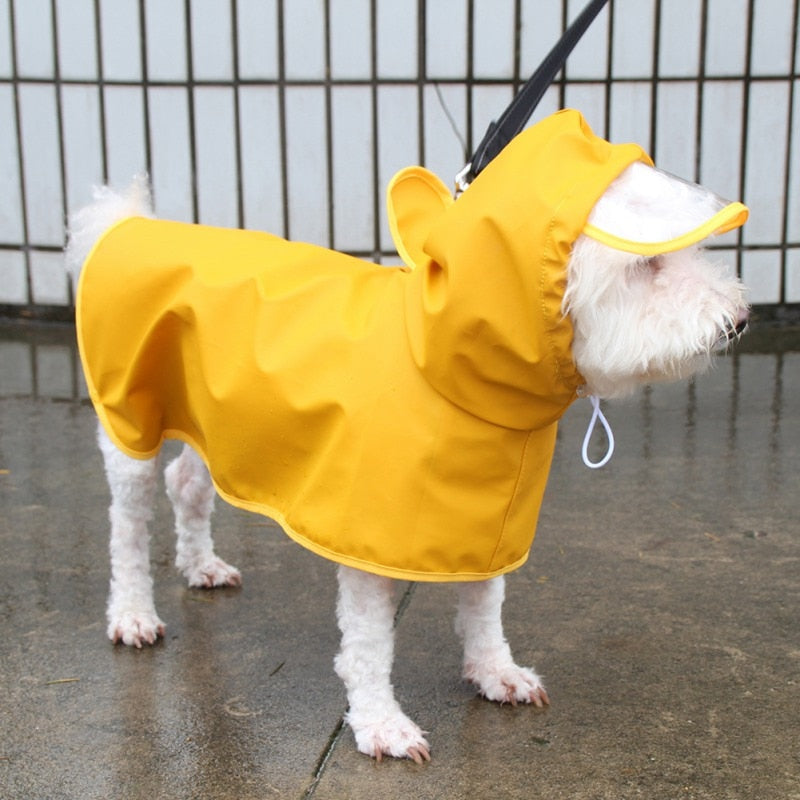 Waterproof Dog Hooded Raincoat Jacket