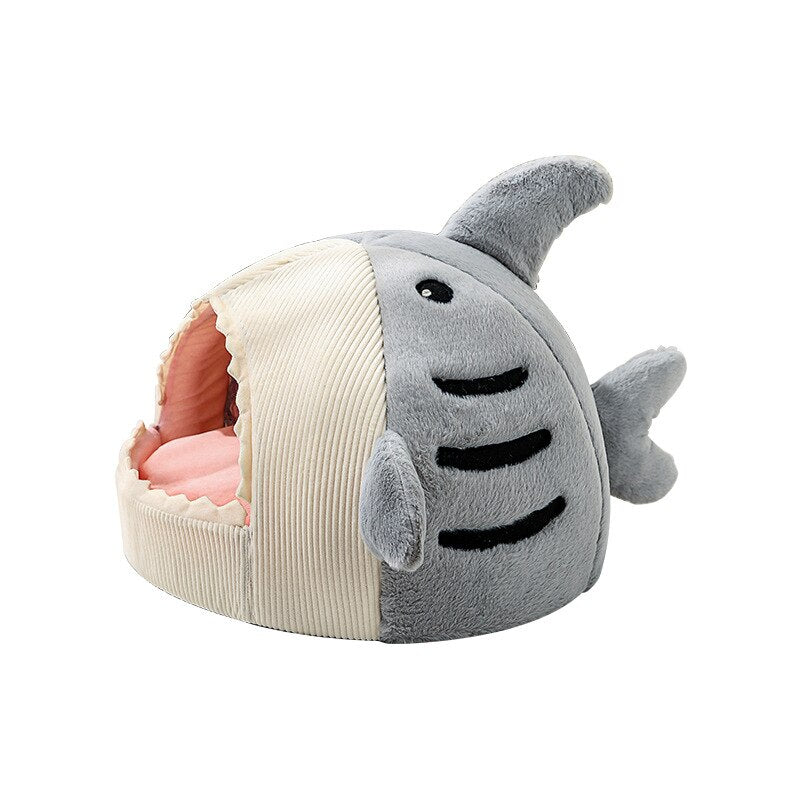 Big Mouth Cute Shark Dog Bed House