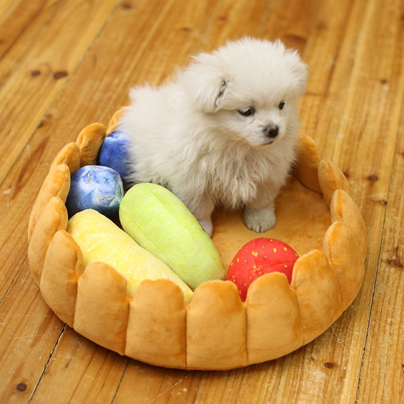 Cake Roll and Fruit Egg Tart Dessert Pet Cat Dog Bed