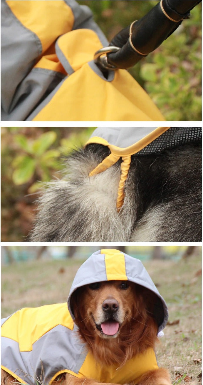 Breathable Waterproof Dog Rain Coat with Hood Jackets