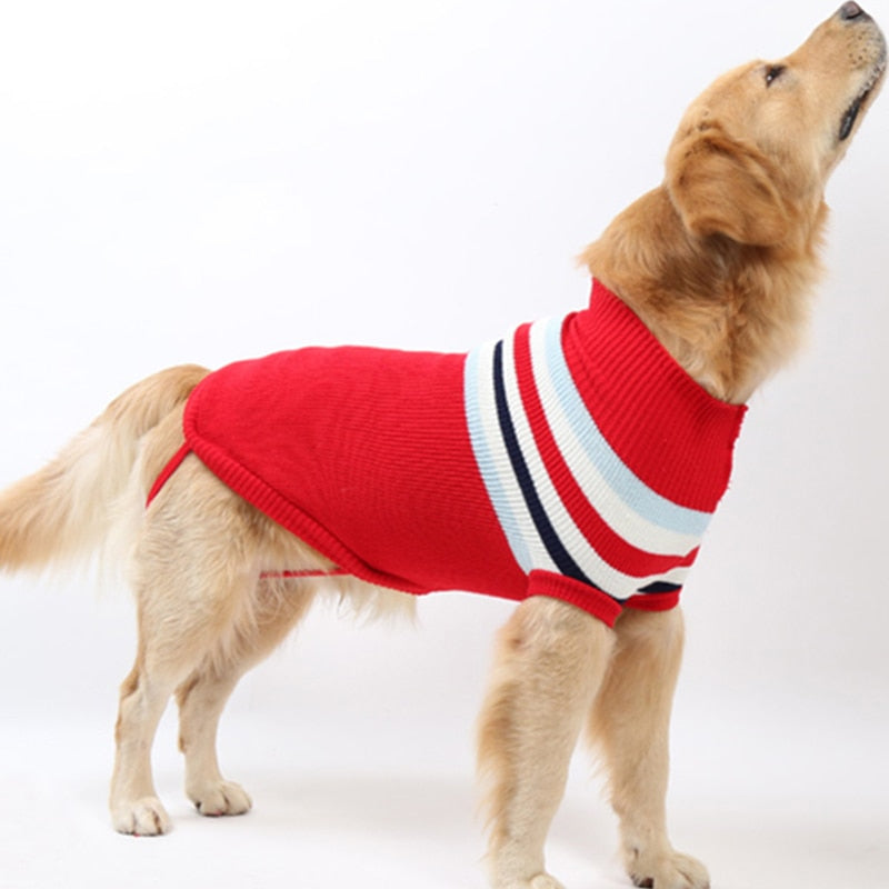 Pull over Striped Dog Sweater