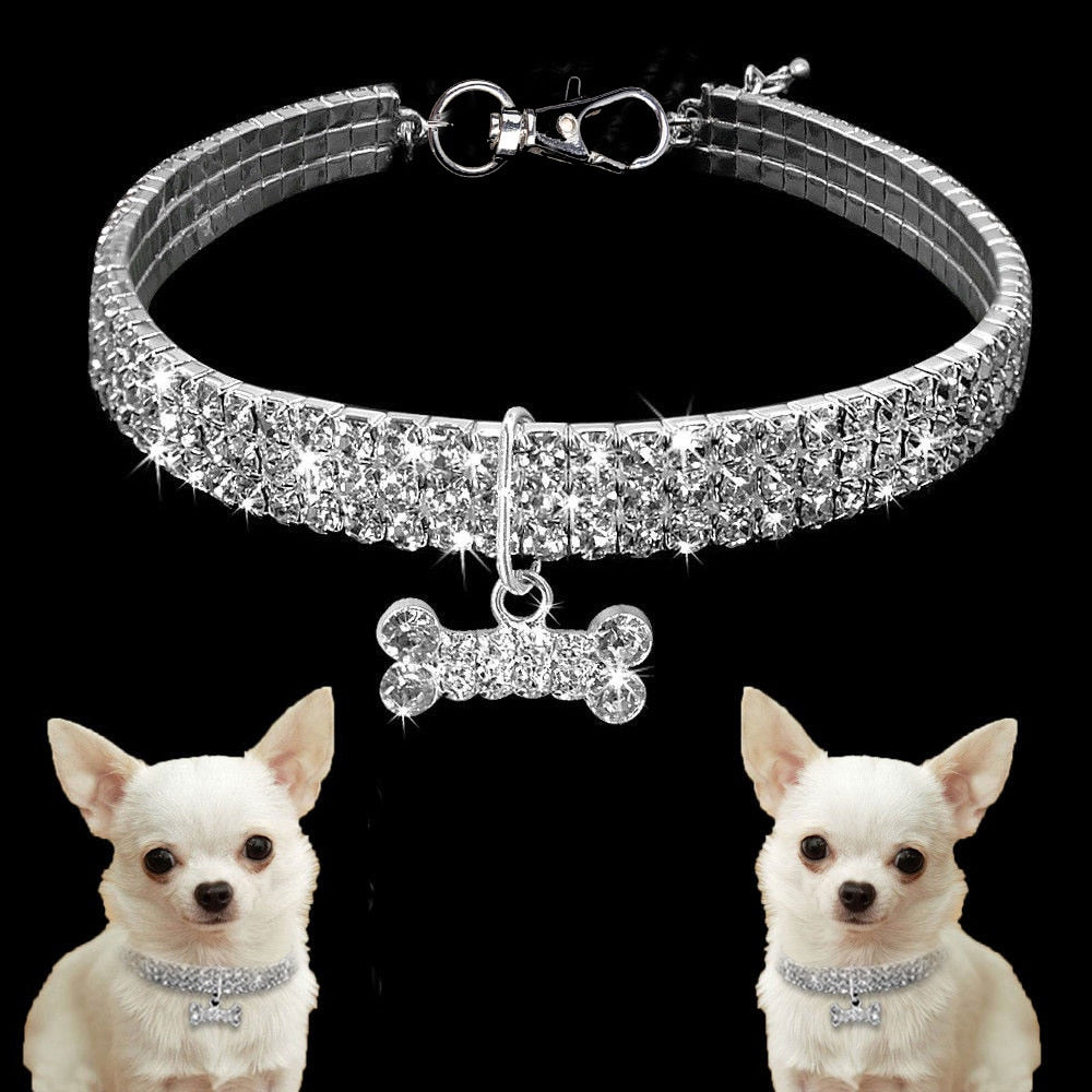 Crystal Necklace Cat Dog Collar