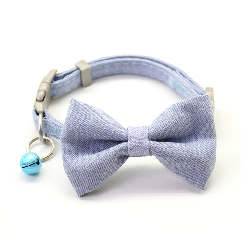 Cute Bow Tie Cat Dog Collar and Matching Leash
