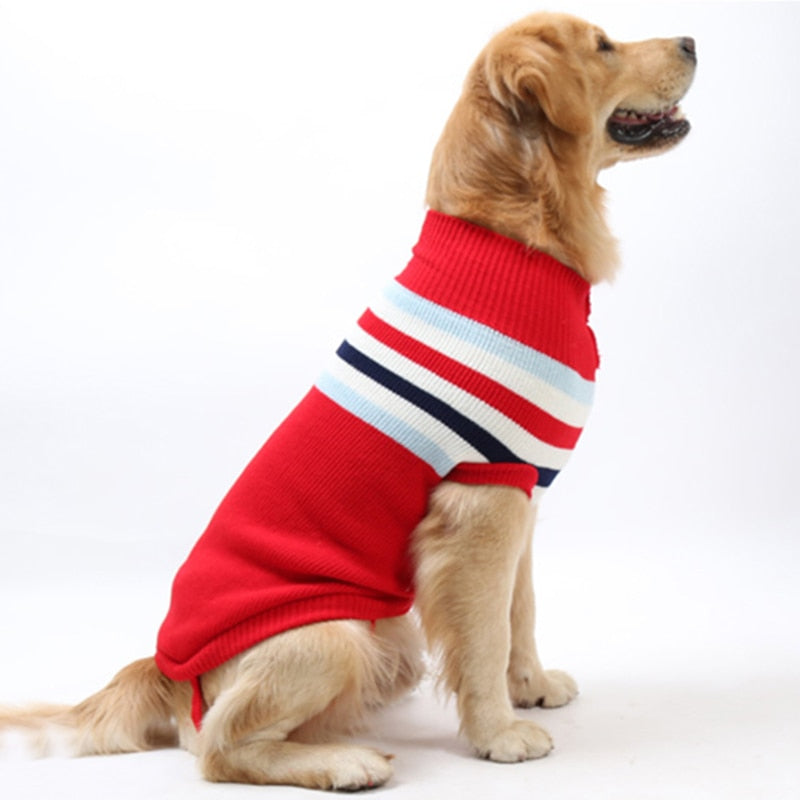 Pull over Striped Dog Sweater