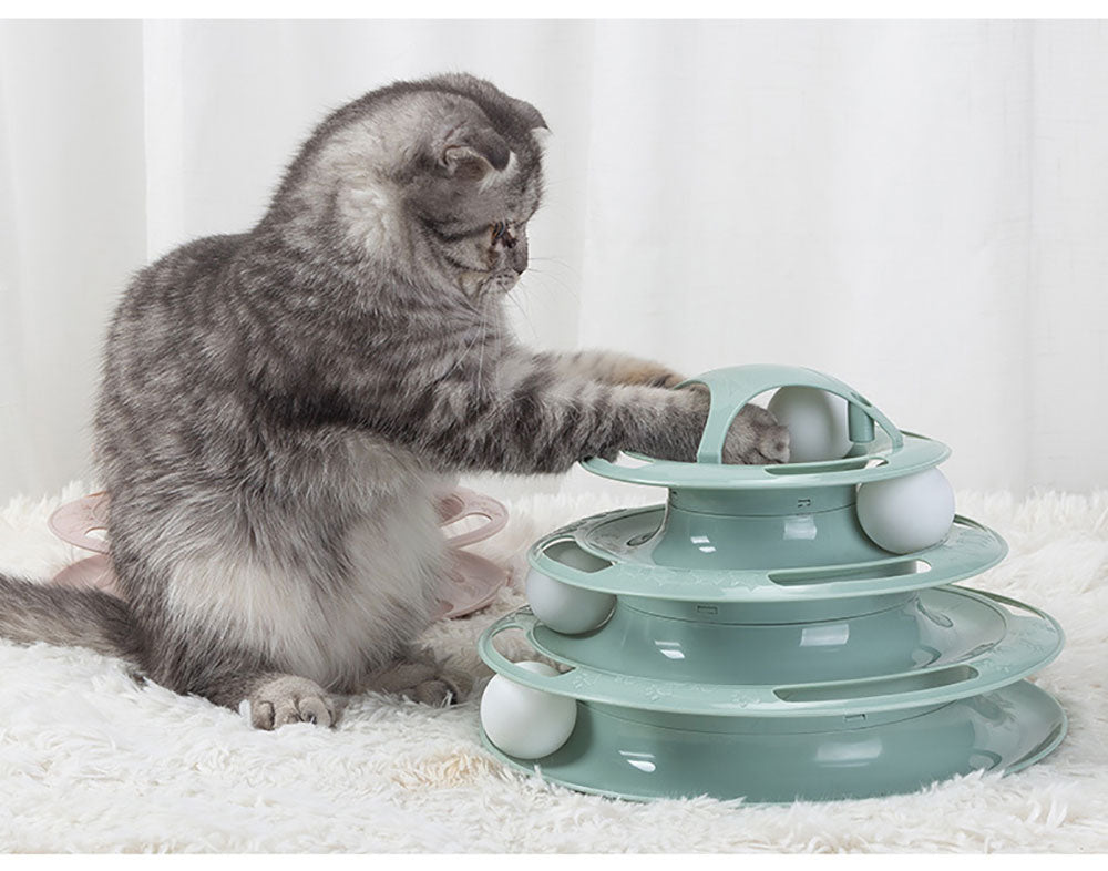Four Levels Cat Toy Tower