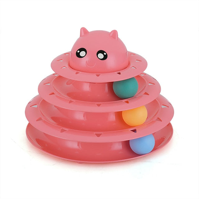 Four Levels Cat Toy Tower