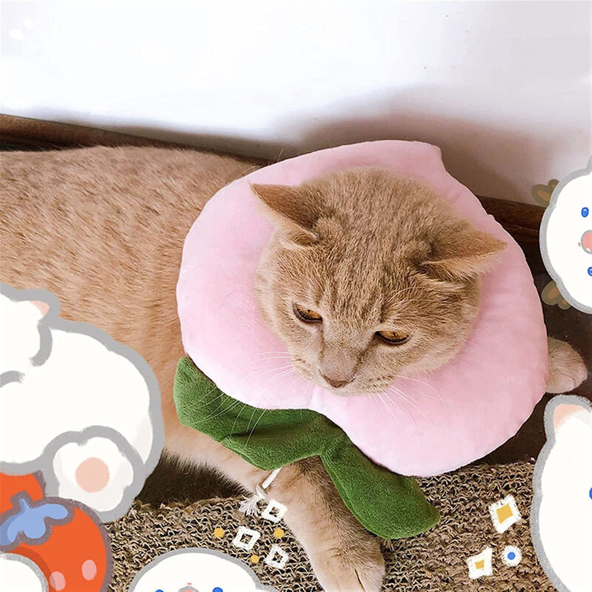 Cute Food Style Recovery Cat Costume Collar