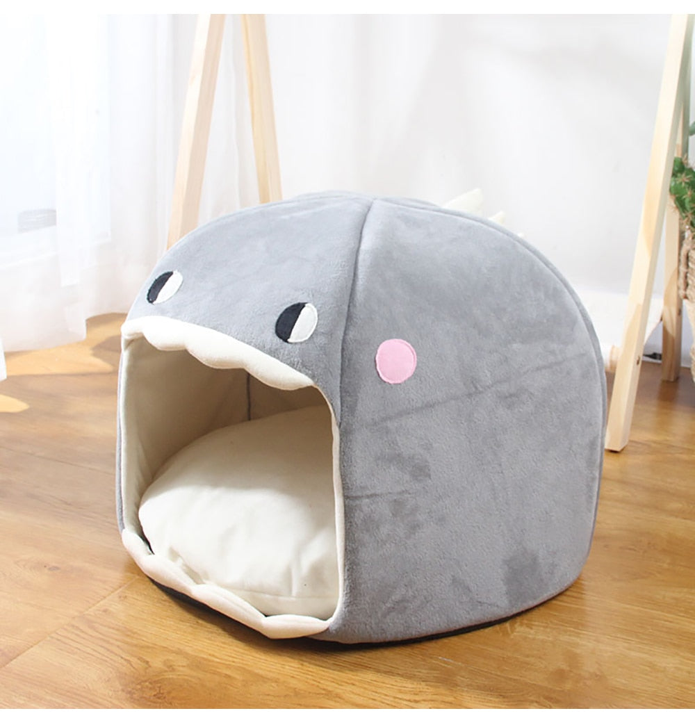 Cute Dinosaur Cat Bed House