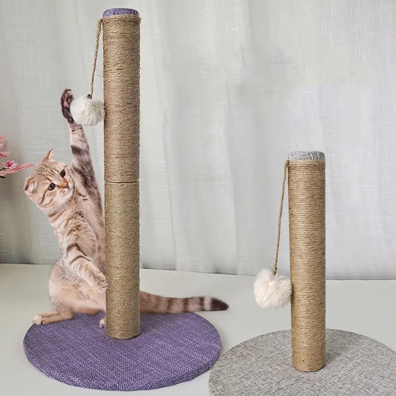 Interactive Cat Scratching Post with Plush Ball Toy