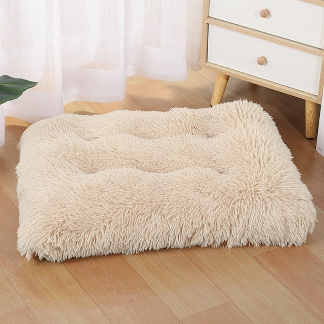 Anti Anxiety Calming Dog Cushion Bed | Thick Warm Plush Cat Bed