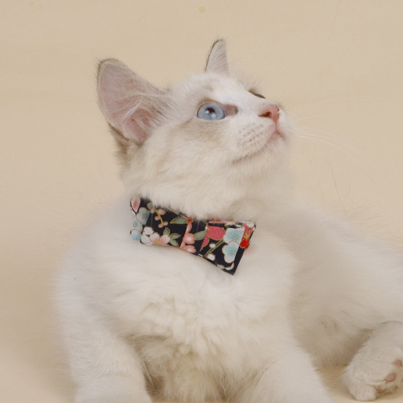 Floral Cat Dog Bow Tie Collar